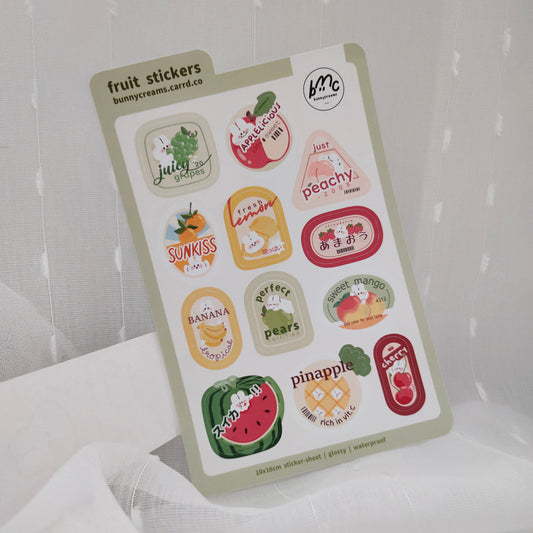 Fruit Stickers: Sticker Sheet