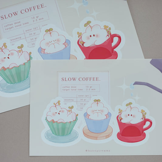 Slow Coffee Filter Sticker Sheet