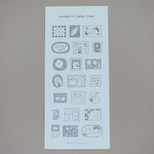 Minimalist Bubby Stamp Washi Sticker Sheet