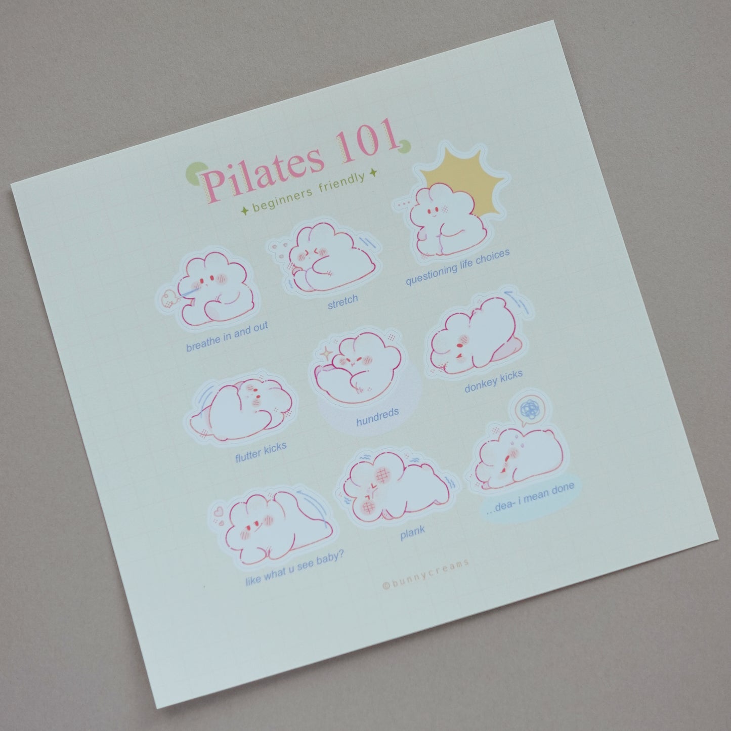 Pilates 101 Sticker Sheet