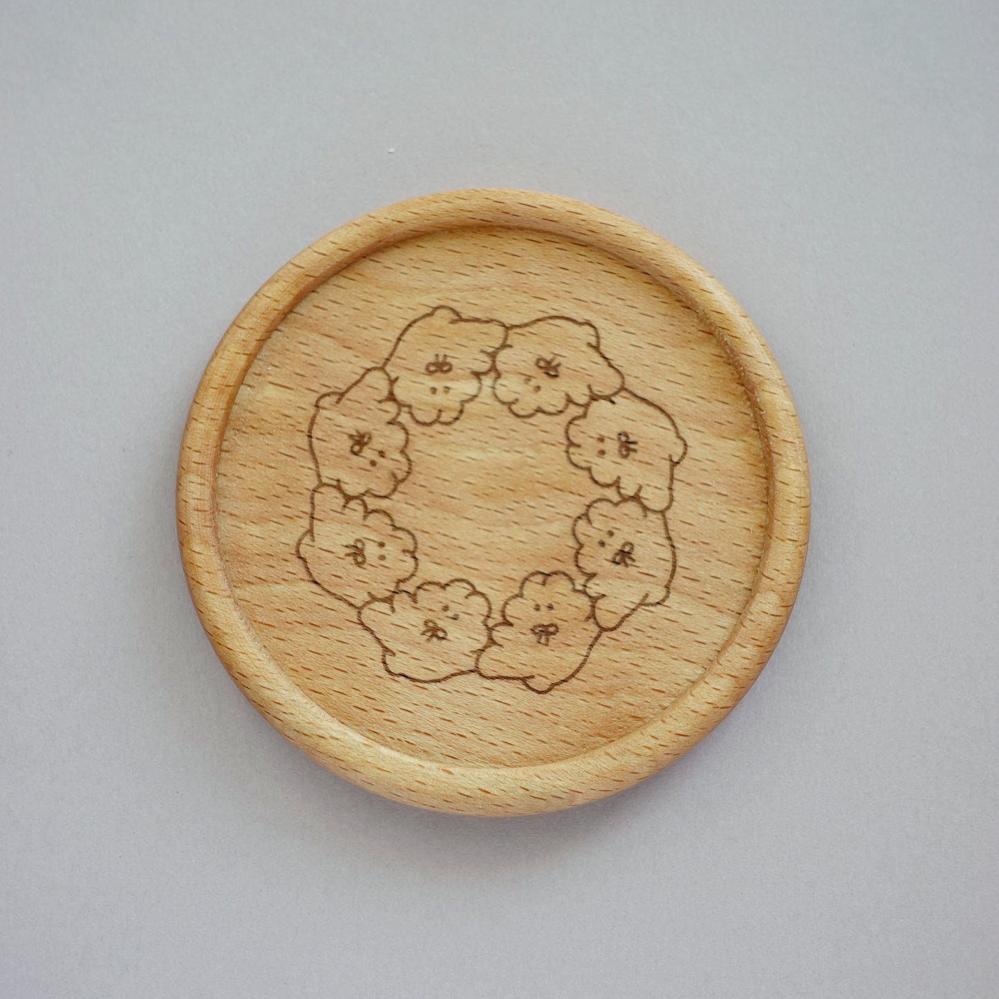 Wood Coaster: Bunny Ring