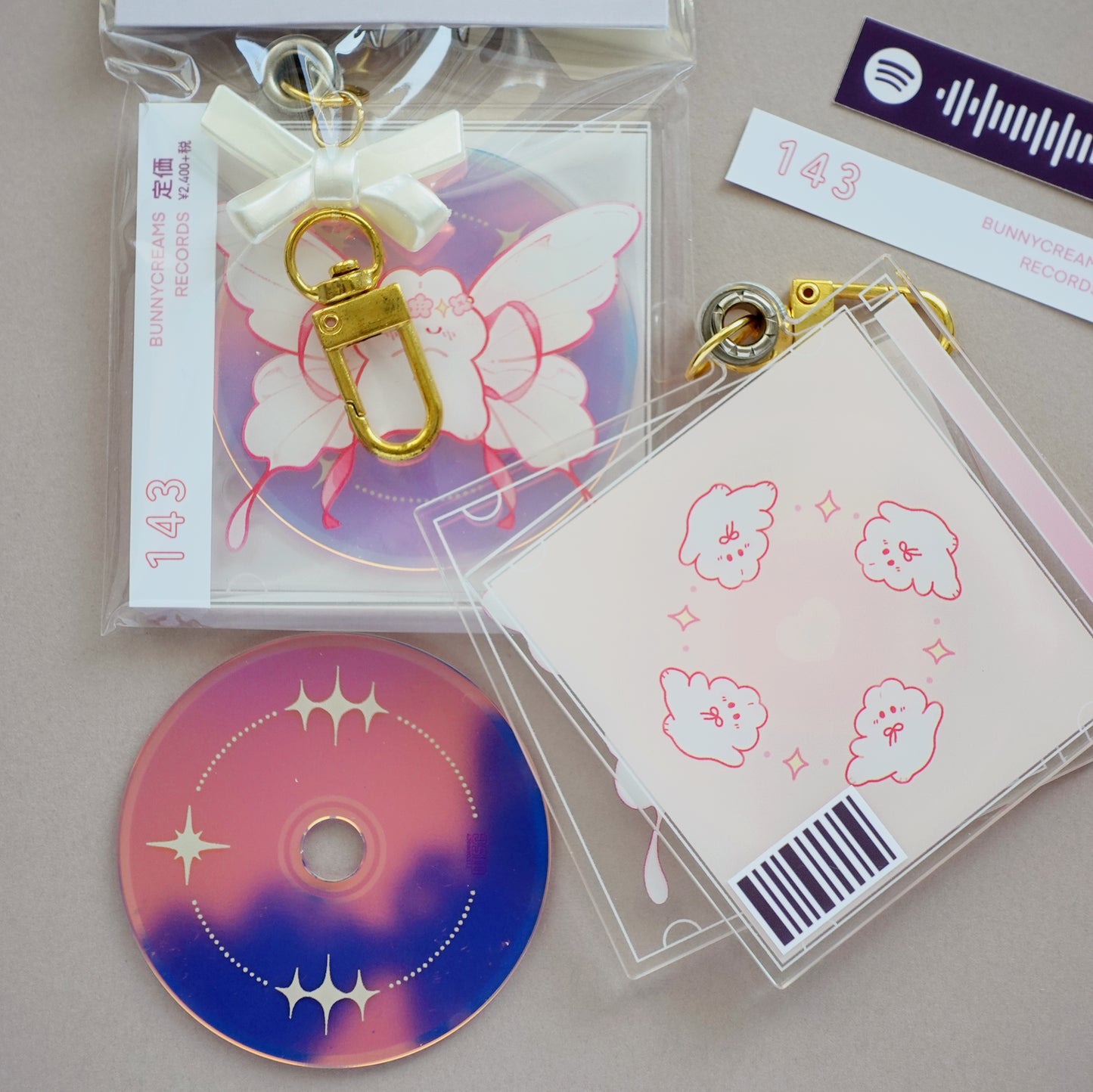 Coquette Bunny CD: Interactive Keychain